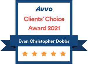 Avvo Clients' Choice Award 2021 Evan Christopher Dobbs