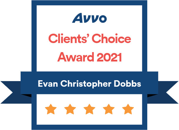 Avvo Clients' Choice Award 2021 Evan Christopher Dobbs