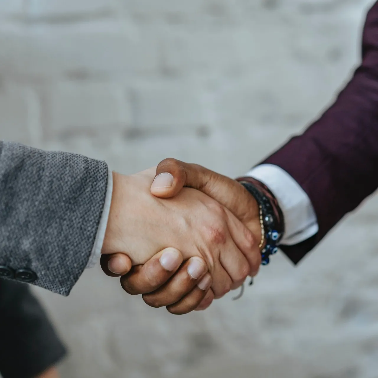 Two people shaking hands