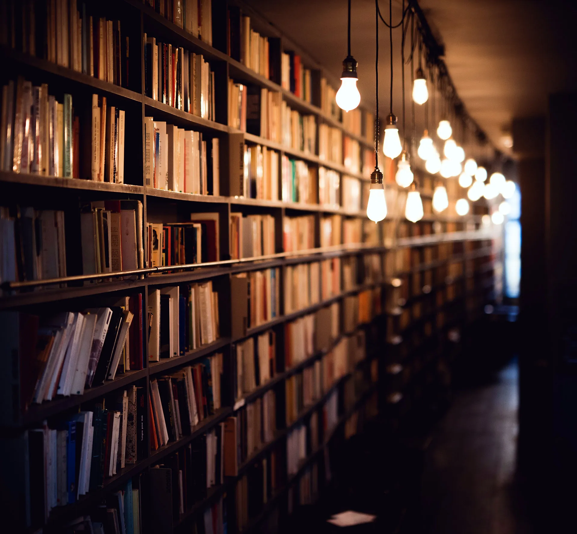 Lights in a library