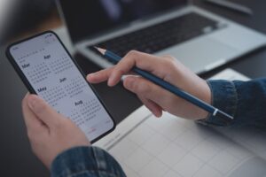 Calendar event planner timetable agenda plan on organize schedule.