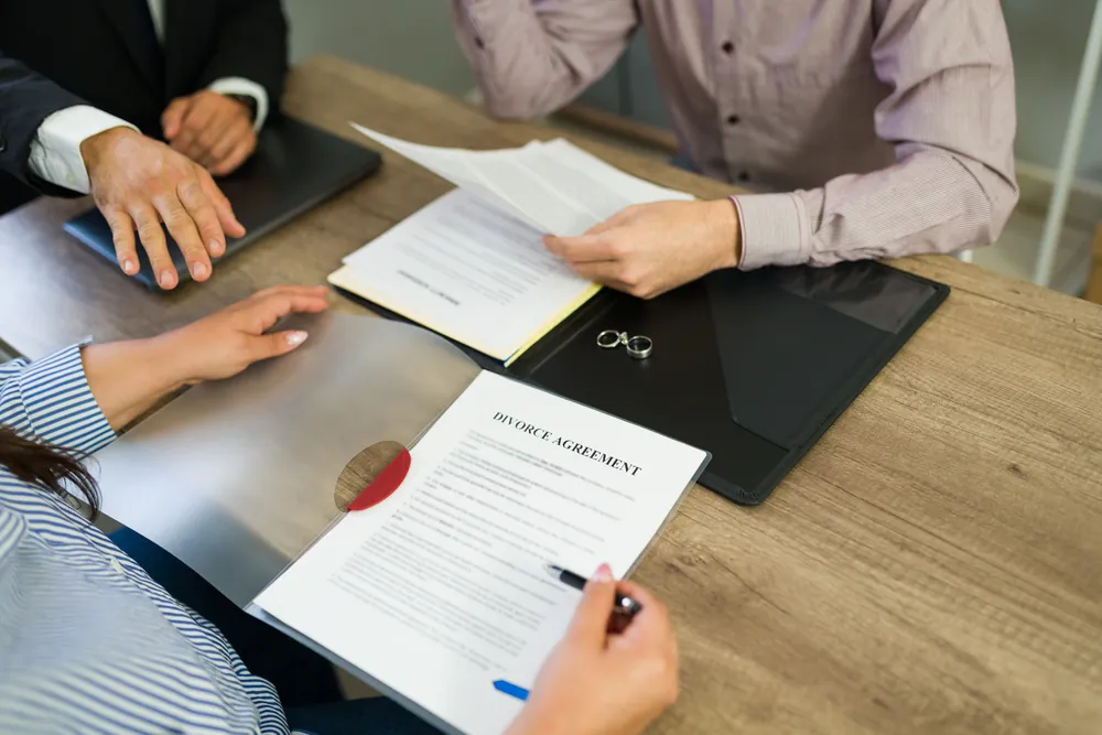 Family lawyer successfully guiding a couple through a family law case